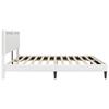 Bed Frame with LED Light Strips White 180 x 200 cm Faux Leather