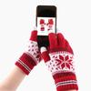 Knitted Snowflake Winter Knitted Gloves Thickened Skiing Gloves Full Finger Mittens  Winter