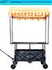 Portable Night Market Mobile Stall with Foldable Table and Four Wheels