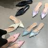 2025 Spring and Autumn New Fashion Versatile Bow Pointed High Heels Women's Cat Heel Shoes Not Tired Feet Temperament Bag
