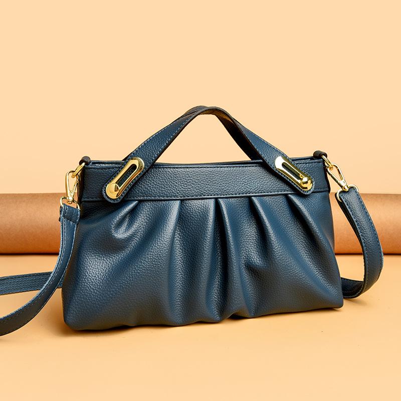 Новая женская сумка из мягкой кожи Элегантная сумка подмышку на одно плечо для банкета Женская кожаная сумка на одно плечо