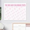 2025 Dry Erase Calendar Large Yearly Planner for Wall 47" X 35" Horizontal Layout Erasable Calendar for Classroom Office Home
