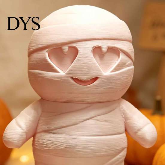 Украшение-Мумия на Хэллоуин, Милая Фигурка с Глазами-Сердечками, 3D-Печатная Настольная Самостоящая Модель, Мультяшная Статуэтка для Праздника, Раскрашиваемая своими руками