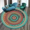 Printed Ethnic Style Round Carpet Floor Mat Hotel Floor Mat Living Room Bedroom Coffee Table Carpet Floor Mat
