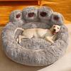 Pet Nest Paw-Shaped Pet Bed Warm Comfortable Anti-Slip Fluffy Plush Cat Dog Sleeping Nest Pet Supplies