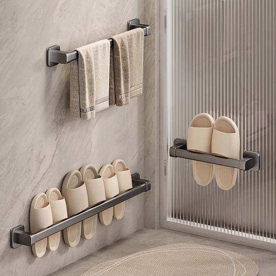Self-Adhesive Towel Rack Hand Towel Bar Strong Load-bearing Easy To Install Bathroom Wall Mounted Towel Hanger