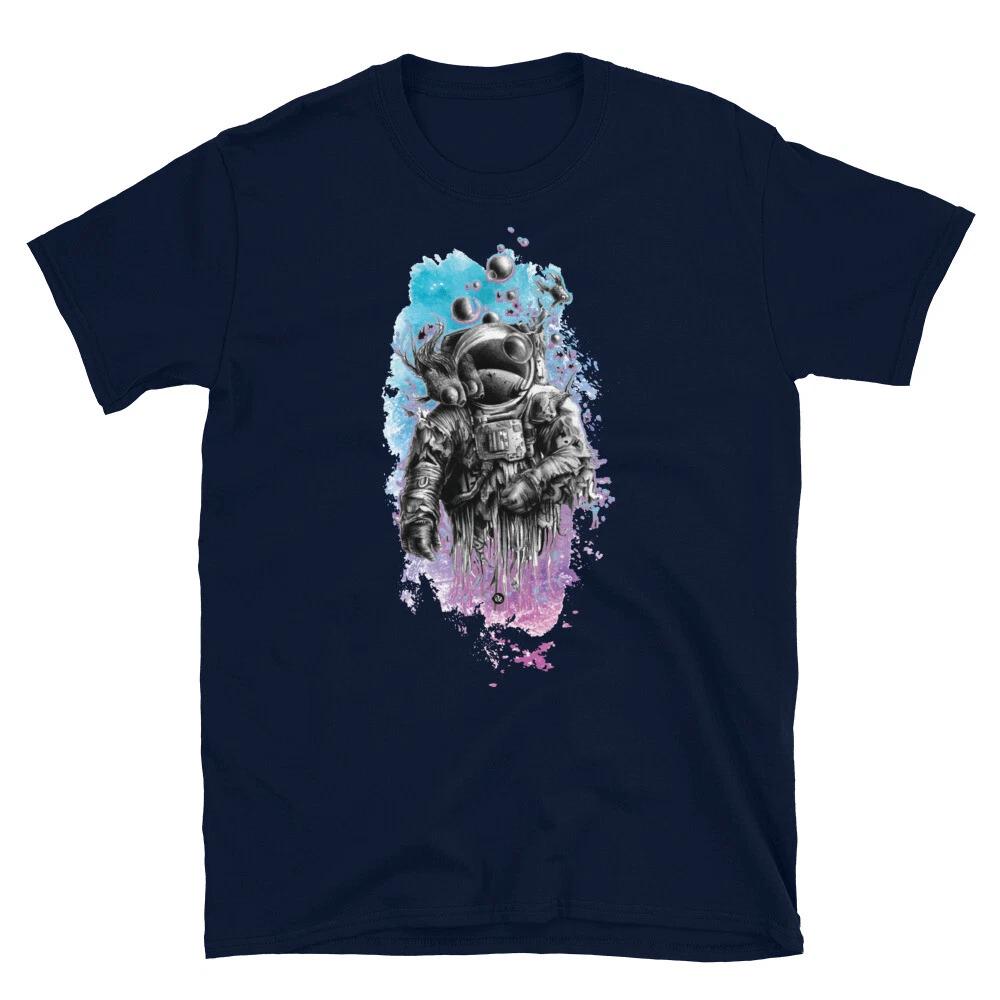 Astronaut with Bubbles and Space Fish Short-Sleeve Unisex Children's Children's T Children's T-shirt