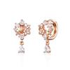 CRANNE 14K GF Flower Stone One-Touch Earrings C24EGF193