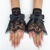 Женские винтажные кружевные перчатки без пальцев Y2K для невест – Элегантные вечерние и фотоаксессуары.
