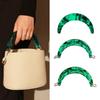 Half Round Shape Bag Handle Resins Purse Handle Replacement Supplies for Women DIY Crochet Bag Handbag Making Crafts