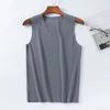 Men Winter Seamless Thermal Vest V-neck Sleeveless Thermal Underwear Thickened Elastic Slim Fit Bottoming Shirt Thermal Tops