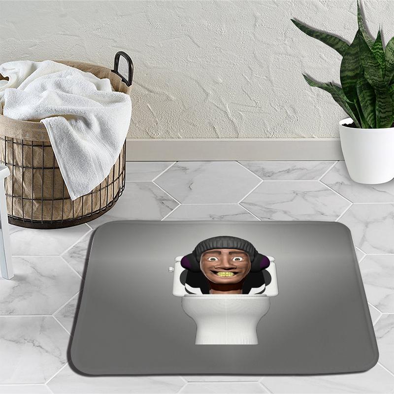 Skibidi Toilet Door Mat Speakerman Camera Man Soft Tufted Bedroom Bedside Carpet Home Decoration Area Rug Cartoon Kitchen Bath Mat