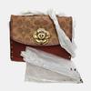 [Pre-Owned] Parker 18 Studded Camellia Chain Flap Shoulder Bag Coated Canvas And Calfskin Crossbody Bag Small - Very Good #MIBDDK