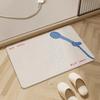 Cartoon hard diatom mud floor mat bathroom suction board non-slip quick-drying mat toilet door toilet floor mat foot mat