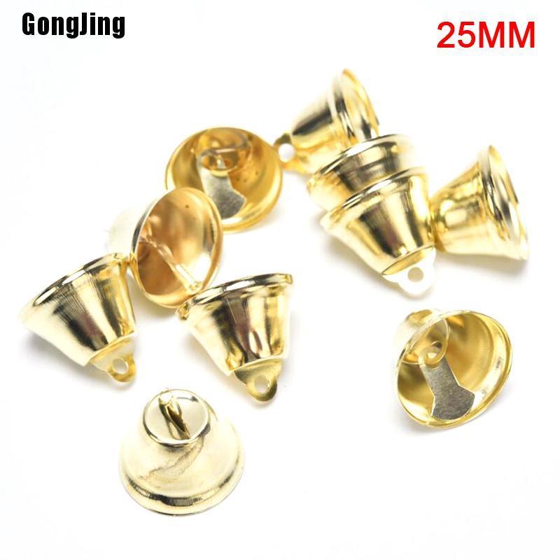 Металлические колокольчики на ёлку, 10 шт