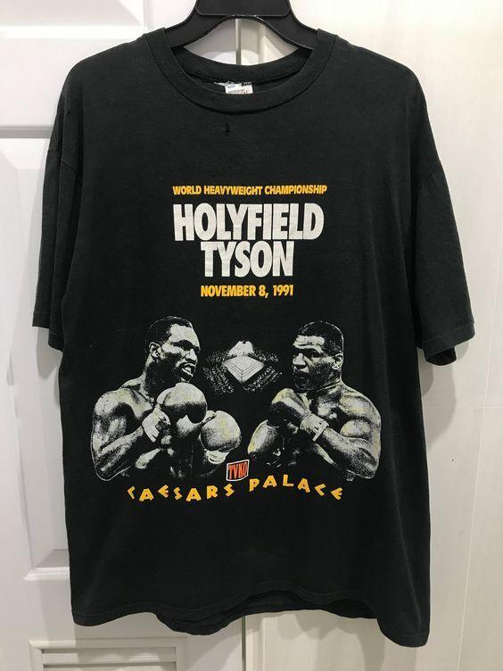 Vintage Style Iron Mike Tyson vs holyfield boxing 1991 classic T-shirt