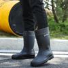 Резиновые мужские дождевые ботинки, зимняя нескользящая мужская обувь, зимние водонепроницаемые мужские ботинки, теплые мужские резиновые сапоги с флисовой подкладкой, рыбацкие ботинки