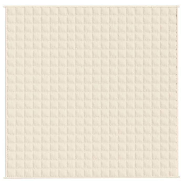 VidaXL Weighted Blanket Light Cream 200x200 Cm 9 Kg Fabric 350814