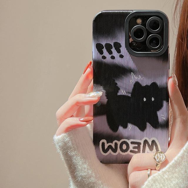 Черный кролик, новинка 2023, силиконовый мягкий милый чехол Ins для Iphone 13 12 Promax 14 11 Pro Max Plus Xsmax Xr X, чехол для телефона