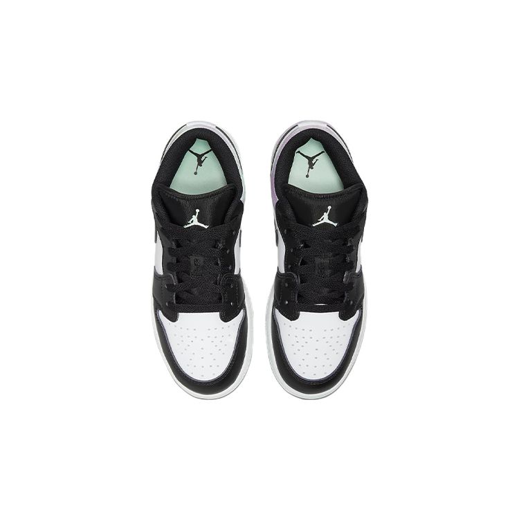 Детские кроссовки Air Jordan 1 Low SE GS Tie Dye White Mint-Foam Black DQ2514-100