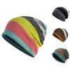 Мешковатая шапка-бини в полоску унисекс с напуском, теплая осенне-зимняя шапка с черепом в стиле хип-хоп