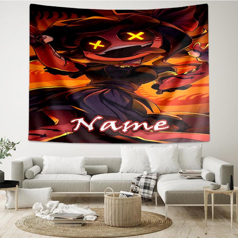 Custom Name Murder Drones Print Tapestry, Backdrop, Easy Setup, Ideal for Bedroom, Office & Living Room, with Aesthetic Wall Hanging Decor.