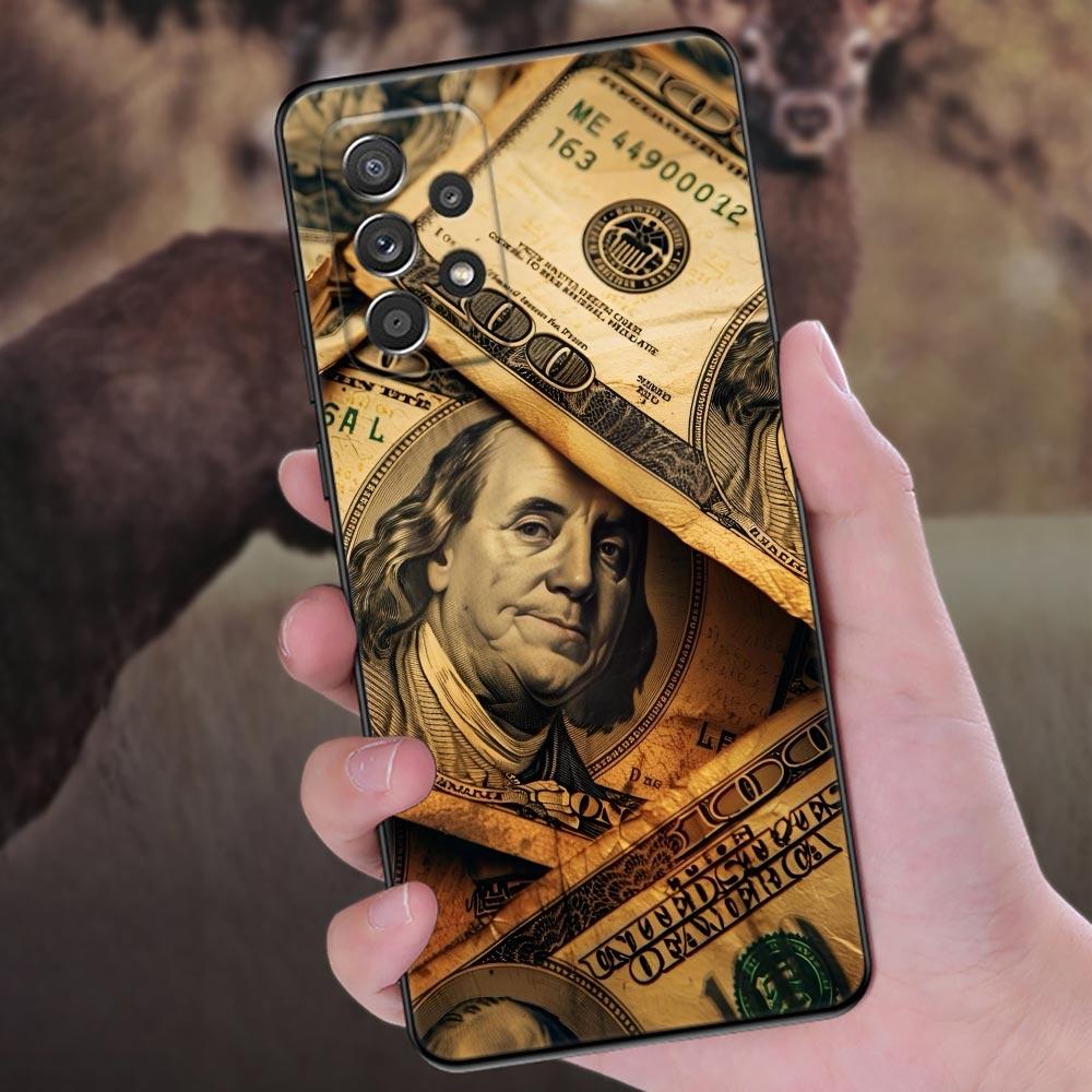 Чехол для телефона с печатью долларов наличными для Samsung Galaxy A57 A56 A37 A55 A36 5G A26 A54 A52 A35 A34 A25 A17 A16 A15 A07