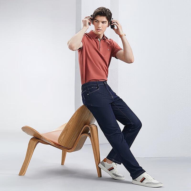 Мужские джинсы Qipai из выстиранного денима прямого кроя