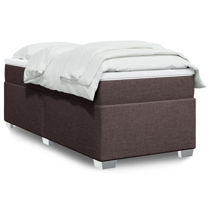 Maison Exclusive - Sommier à lattes de lit avec matelas Marron foncé 90x200 cm