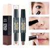 Double Head Highlighter Concealer Stick To Cover Acne Marks, Dark Circles, Contouring, Brightening Concealer Shadow Stick, Waterproof Student Makeup