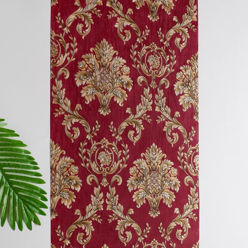 Европейские Роскошные Черно-Золотые Дамасские Обои Рулон 3D Тисненые ПВХ Настенные Покрытия Фреска Декор Обои для Гостиной Спальни