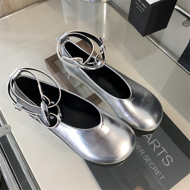 Французские ретро золотые маленькие кожаные туфли женские с пряжкой на щиколотке с шапочкой туфли весенние и летние туфли Мэри Джейн одинарные