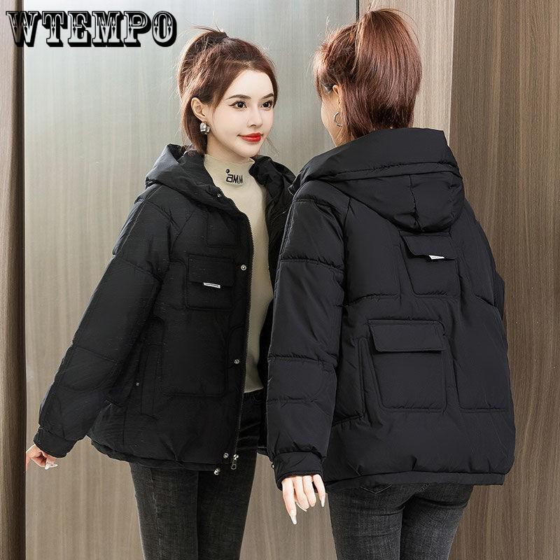 Winter Large Size Thin Thickened Bread Clothing Short Down Cotton Jacket Cotton Clothing Female Small Person Jacket