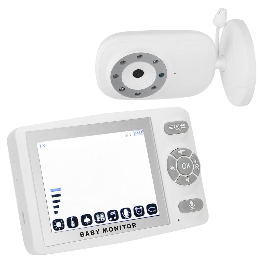 3,5-дюймовый детский монитор с 2-кратным увеличением, функцией воспроизведения музыки, температурным монитором, видеоняней 100?240VUS