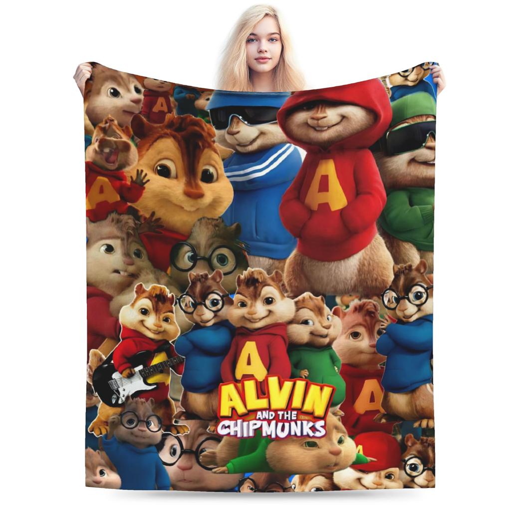 Alvin and the Chipmunks Accessories Blanket Lightweight Thin Flannel Throw Blanket Cozy Quilt