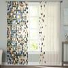 Morocco Ornament Tulle Curtains for Living Room Bedroom Window Sheer Curtains Kitchen Balcony Voile Curtains