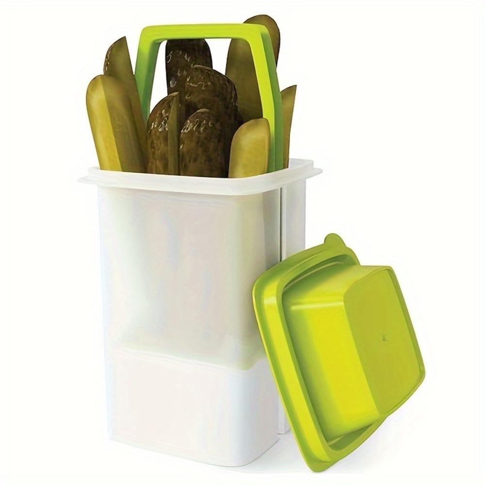 With Strainer Pickle Jar Reusable Food Storage Box Multipurpose Pickles Container Olives