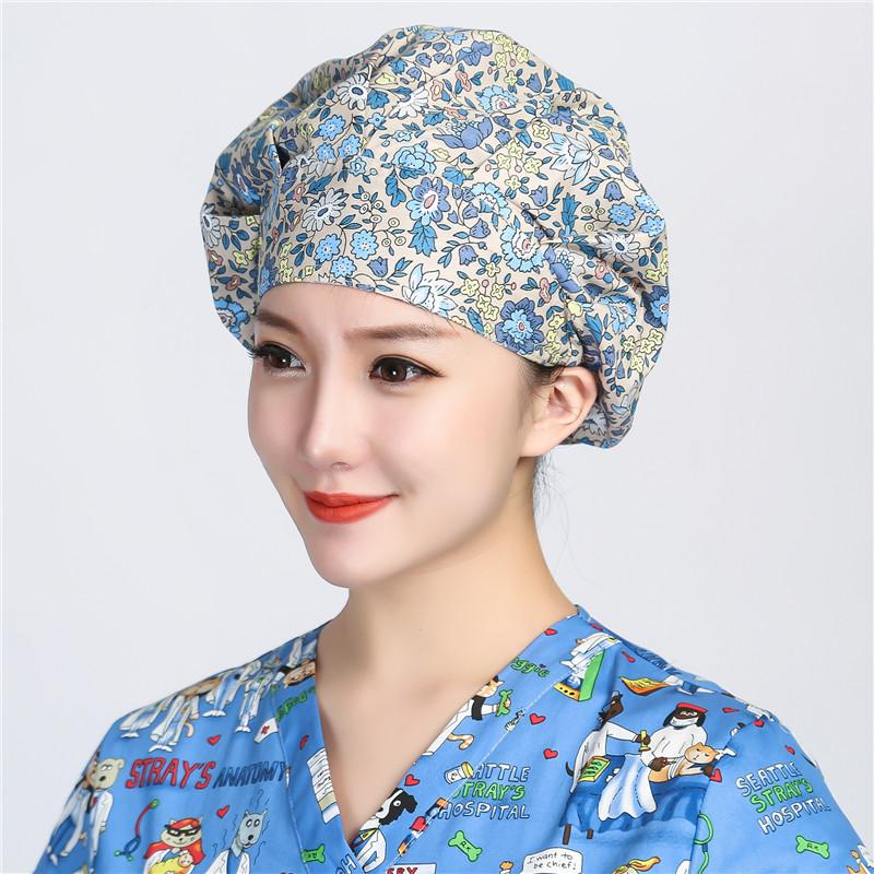 Medical Scrub Hat Caps Sweatband Adjustable Hats Head Cover for Women/Men Nurse Accessories Pet Vet Surgery Cap