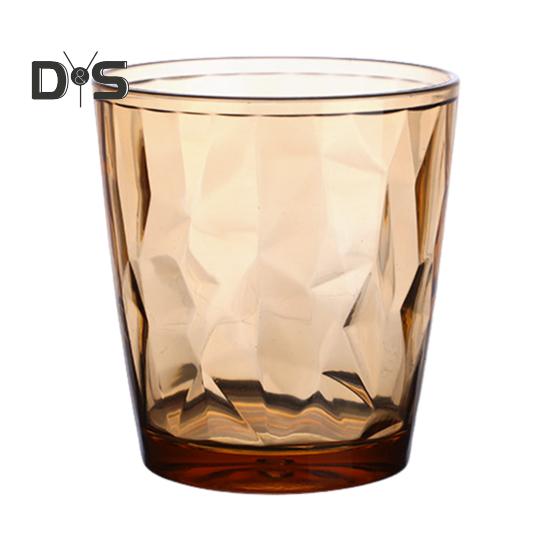 Красочные полупрозрачные стаканы для воды 310 мл, стаканы с ромбовидным узором, небьющиеся, термостойкие, без бисфенола А, штабелируемые стаканы для домашних вечеринок, ресторанов