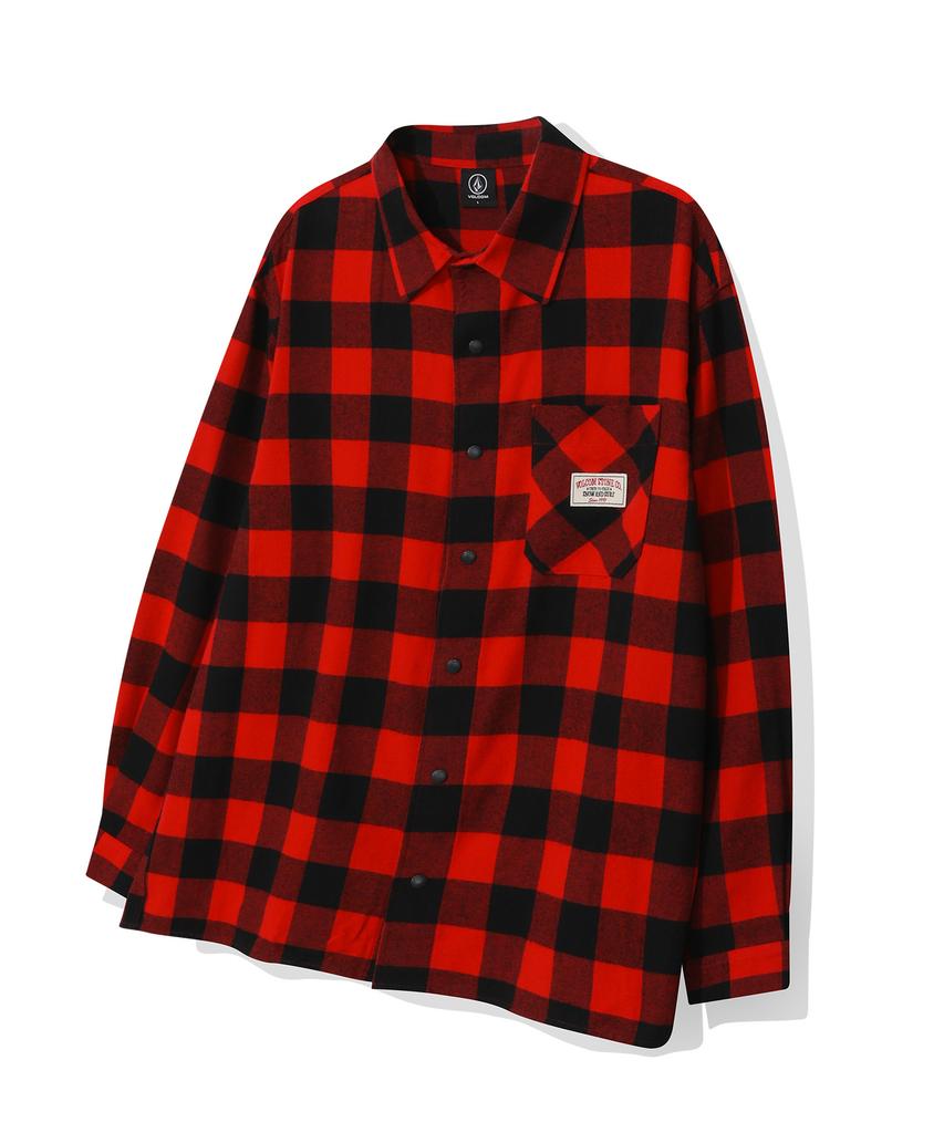 Фланелевая рубашка VOLCOM для снега и серфинга (красный)