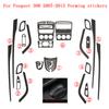 Car-Styling Carbon Fiber Car Interior Center Console Color Change Molding Sticker Decals For Peugeot 308 2007-2013