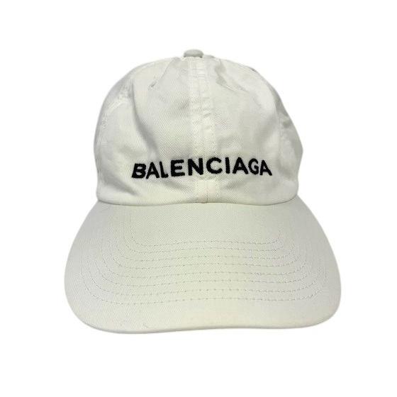Б/у Balenciaga BALENCIAGA 452245 352B4 Кепка Хлопок Вышивка Логотипа L Белый Белый
