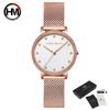 Женские модные кварцевые водонепроницаемые часы со стразами, лучший бренд, роскошные деловые наручные часы из розового золота с бриллиантами