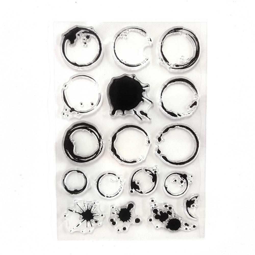 Silicone Stamps Transparent Coffee Stains Stamps Iod Stamps Silicone Stamps for DIY