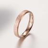 Glitter Matte Slim Band Titanium Steel Finger Ring Bridal Wedding Jewelry Gift