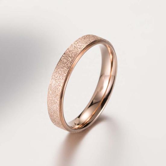 Glitter Matte Slim Band Titanium Steel Finger Ring Bridal Wedding Jewelry Gift