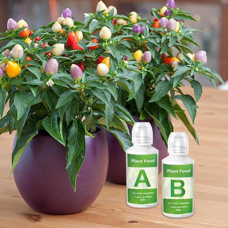 Liquid Fertilizer A and B Hydroponic Solution Garden Plant Food Plant Fertilizer For Flowers Vegetables Grass Nutrients