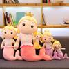 Crown Mermaid Doll Throw Pillow Sleeping Bed Ragdoll Doll Plush Toy Girl Birthday Gift