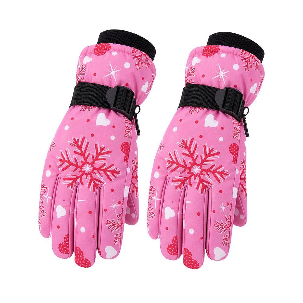 Non-slip Snow Gloves Waterproof Kids Winter Mittens Fashion Children Ski Gloves Mountaineering
