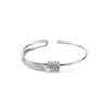 Real Shot S999 Foot Silver Niche Design Threaded Bracelet for Women, Geometric Simplicity, High-end Feeling, Silver Bracelet Bracelet, Trendy